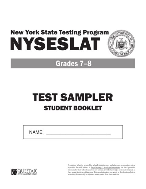 new york state test grade 7